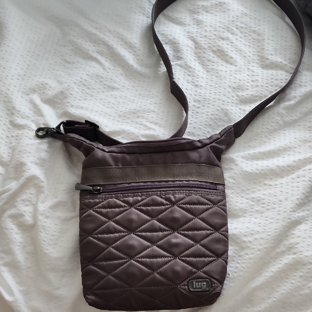 Lug Quilted Messenger Bag - Dark Brown